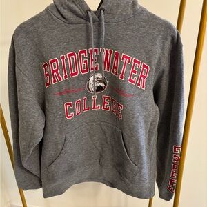 Bridgewater College Jansport Gray Hoodie with Navy Tag